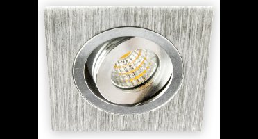 Groenovatie Inbouwspot LED - 3W - Vierkant - Kantelbaar - Dimbaar - 61x61 mm - Aluminium
