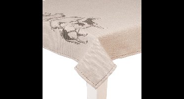 Clayre & Eef 100x100 Tafelkleed natuur