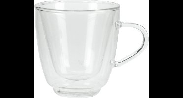 Cosy & Trendy Isolate Beker - Glas - 16 cl - Ø 8.5 cm x 9 cm - Koffie - Set-2 - Dubbelwandig