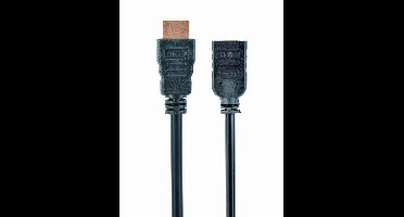 HDMI verlengkabel | HDMI2.0 (4K 60Hz + HDR) | koper | zwart | 0,50 meter
