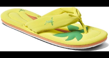 Reef Pool Float Dames Slippers - Yellow Palm - Maat 38.5