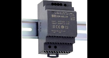 Mean Well DDR-60L-24 DIN-rail DC/DC-converter 24 V/DC 2.5 A 60 W Aantal uitgangen: 1 x Inhoud: 1 stuk(s)
