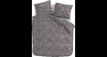 Zydante Dekbedovertrek Linnen-Look – Katoen – Ademend en Vochtregulerend – Zacht en Comfortabel - Cotton Rich Collection - Antraciet / 240x200