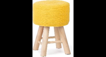 KidsDepot - Kruk - Iggy - 29 - cm - katoen - en - hout - geel