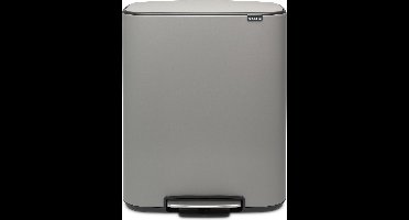Brabantia Bo Prullenbak - 60 liter - 1 vak - Mineral Concrete Grey