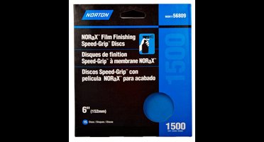 NORTON NORaX 15 Schuurschijven - 6" (152 mm) - 1500 Grit - Geschikt voor Automotive branche