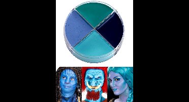 Crème Schmink Ocean Make-up 4-Kleuren 15ml - Carnaval Halloween