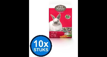 10x Deli Nature - Premium konijnen 800gr - Knaagdierenvoer - 800 g