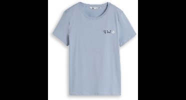 Tom Tailor Denim - T-shirt met borduursel - Maat M - foggy sky blue