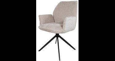 Eetkamerstoel Riva draaibaar 360 - Vibe - Beige 08 - eetkamerstoelen set van 2