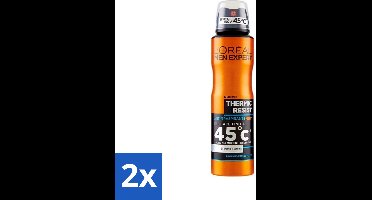 2 x L'Oréal Men Expert Deo Spray - Deodorant - Thermic Resist - 150 ml - Deodorant Spray - Thermic Resist - Transpiratie Bescherming - Frisheid - Geur Bescherming