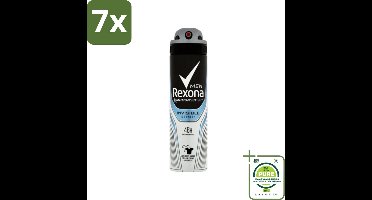 7 x Rexona Men - Invisible Ice Fresh - Deodorant Spray - 150 ml - Grootverpakking - Deodorant Spray - Zweetbescherming - Lichaamsgeur - Mannelijke Deodorant - Frisheid