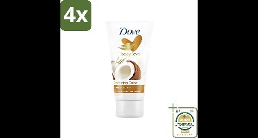 Dove - Handcrème - Body Love Restoring Care - Kokos & Almond - Hydraterend - Droge huid - 75 g - Voordeelverpakking - 4 stuks - Droge huid - Hydraterende crème