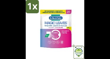 1 x Dr. Beckmann - Magic Leaves - Wasstrips - Gekleurde Was - Frisse Bloesem - 20 Wasbeurten - Wasstrips - Wasmiddel - Gekleurde Was - Frisse Geur - Milieuvriendelijk