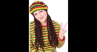 Bob Marley baret pet Dreadlocks met rasta haar