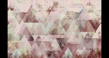 Komar Pure | triangles red | rode driehoeken | fotobehang op vlies 400x250cm