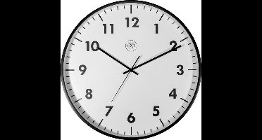 NeXtime NX-7317 Wandklok NXT Diameter 40cm Kunststof Zwart, Witte Wijzerplaat
