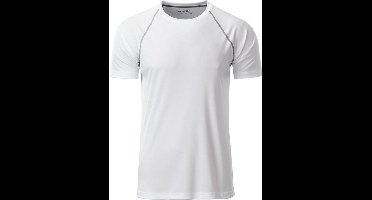 James and Nicholson - Heren Sportshirt (Wit/Zilver)