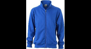 James and Nicholson Unisex Workwear Sweat Jacket (Koningsblauw)