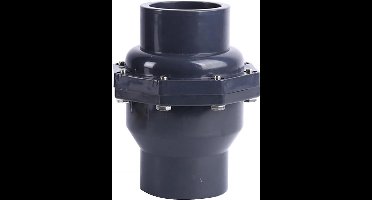 KARZO - Terugslagklep PVC Double Union Solvent Weld voor metrische drukpijp DN40 Φ50mm Zwart - Stop Terugslag met deze Kwalitatieve Buisfitting