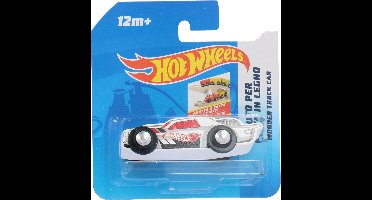 Hot Wheels Houten Auto Free Wheel 9 X 3 Cm Wit (b)