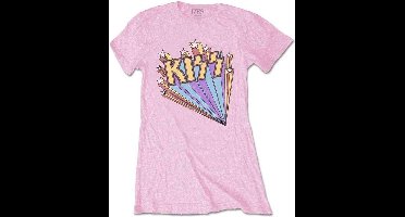 Kiss - Stars Dames T-shirt - M - Roze