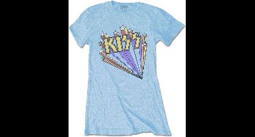 Kiss - Stars Dames T-shirt - L - Blauw
