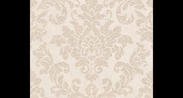 TRADITIONEEL BAROK ORNAMENTEN BEHANG - Metallic Creme Beige - AS Creation Trendwall