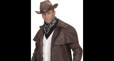 Zwarte cowboy bandana zakdoek 55 x 55 cm