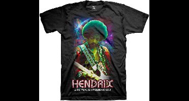 Jimi Hendrix - Cosmic Heren T-shirt - S - Zwart