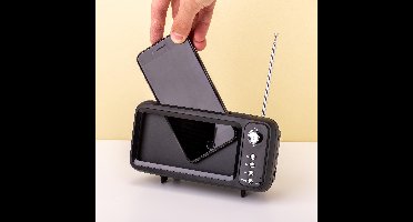 Balvi Smartphonehouder Retro Tv 11 X 19,30 X 8 Cm Abs Zwart