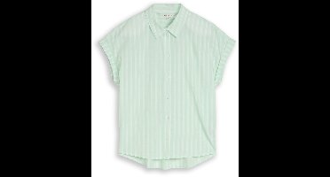 Tom Tailor Denim - Blouse met streepmotief - Maat XL - matcha green white stripe