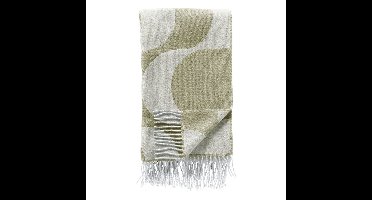 Dutch Decor - SWIRL - plaid 140x180 cm - golvend motief - Sage Green - groen