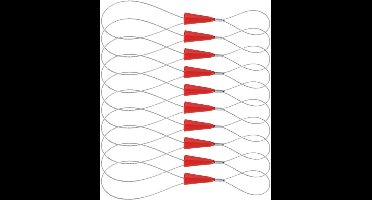 KARZO - 10 stuks kabeltrekkers, verstelbare kabelstaven, vislintset, lengte 215 mm, elektriciens-draadtrekker, trekgereedschap, vislintbevestiging voor het bevestigen van kabels