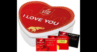 Cote d'or Mignonnette Horecamix - Melk, Double Lait & pure chocolade - geschenkdoos hartje "I love you" - chocolade cadeau - valentijncadeau - 150g