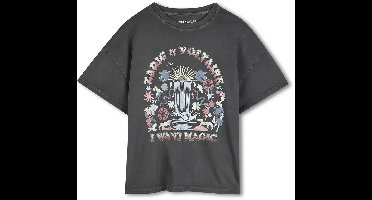 Zadig & Voltaire X60528 Tops & T-shirts Meisjes - Shirt - Donkergrijs - Maat 176