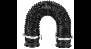 KARZO - 3 Inch Universele Flexibele Koude Luchtinlaatpijp Inlaatslang Turbo Multi Flexibele Luchtinlaatpijp Zilver Connector Compatibel met Universele Auto