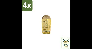 OGX – Haarolie – Argan Oil of Morocco Extra Penetrating – Verzorgend - Voordeelverpakking - 4 stuks - Haarbescherming - Haarvoeding