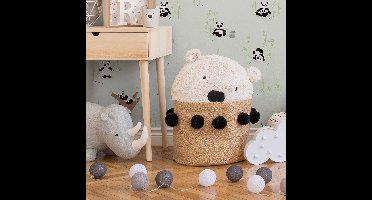 PANDABEER BEHANG | Kinderkamer - groen zwart wit bruin - A.S. Création Little Love