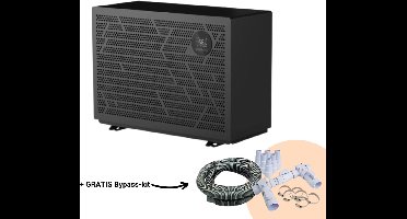 W'eau Full Inverter Zwembad Warmtepomp - Zwembad Verwarming - Pool Heater - Energiezuinig - Warmtepomp - Elektrisch - 10,5kW - Staal - Grijs - Incl. gratis Bypass kit