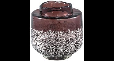 PTMD Niddy Ronde Vaas - H15 x Ø18,5 cm - Glas - Roze