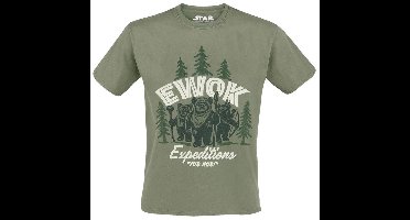 Star Wars Ewok Heren T-shirt - olijf - M