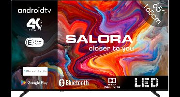 Salora SMART65TV - Tv 65 inch - Smart TV - 4K TV - Android TV - Smart tv 65 inch - TV - 65 inch smart tv - 2025 model