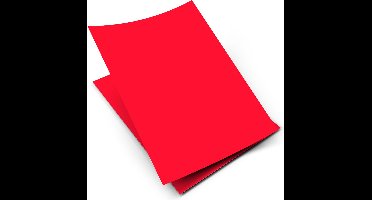 Reclame Kaart A4 - Prijskaart - Geel - Pak 50 Stuks - Fluo Rood - Karton - Papier