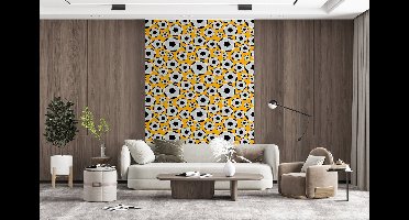 Behang - Fotobehang Patronen - Sport - Voetbal - Jongens - Kinderen - Kids - Jongen - Breedte 160 cm x hoogte 240 cm