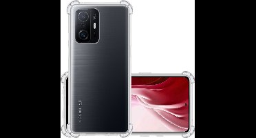 Hoesje - Geschikt voor Xiaomi 11T Pro - Sterk & Shockproof - Siliconen Case - Back Cover - Telefoon Hoes Shock Proof - Transparant