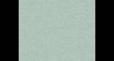 LINNENLOOK BEHANG | Textiel Structuur - eucalyptusgroen - A.S. Création My Home My Spa