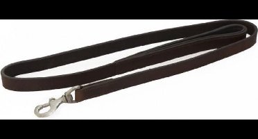 Topmast - Hondenriem - Hondenlijn - Trainingslijn - Leer - Donkerbruin - Softleer - 130 cm x 10 mm - Sterk
