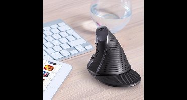 DELUX M618GX Draadloze ergonomische verticale muis 1600 DPI optische muis