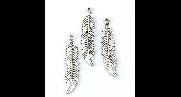 12419-1914 Metal Charms. Leaves. Platinum